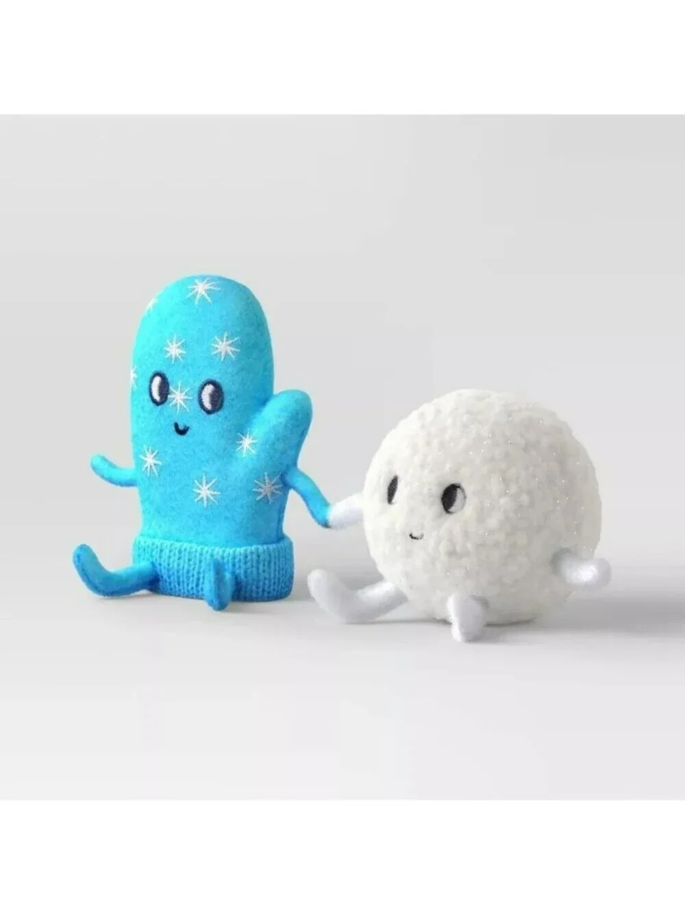 Wondershop Holiday Winter Felt Duo MITTEN & SNOWBALL Figures 8